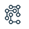 Chain-link gears falling into place icon