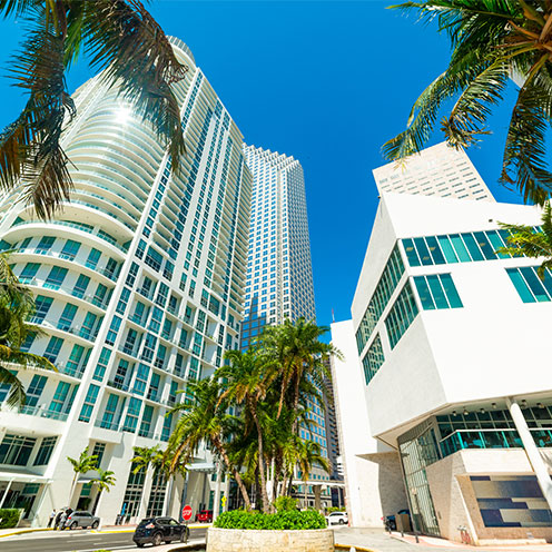 Skyscrapers in downtown Miami, Florida, one of the best states for business Skyscrapers in downtown Miami, Florida, one of the best states for business