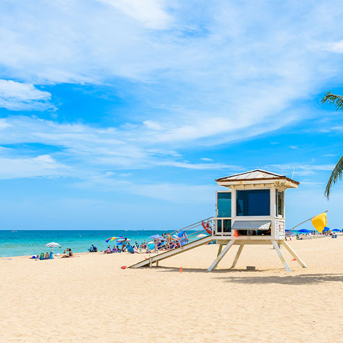 Lifeguard tower on a beach in Florida Lifeguard tower on a beach in Florida