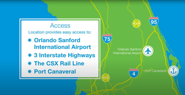 orlando sanford airport map image