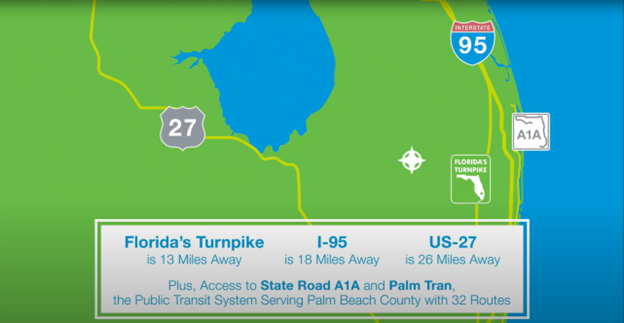 west palm logistics map image