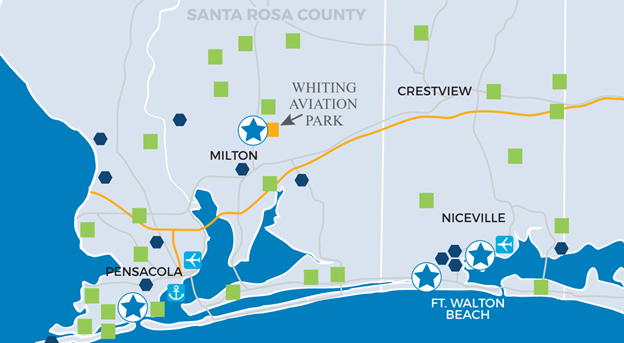 whiting aviation park map image